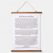 男の友である犬への最高の貢献 吊り下げ型タペストリー (正面)