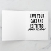 男の友人のための熱い金髪の女の子の誕生日カード カード (内部)