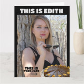 男の友人のための熱い金髪の女の子の誕生日カード カード (正面)