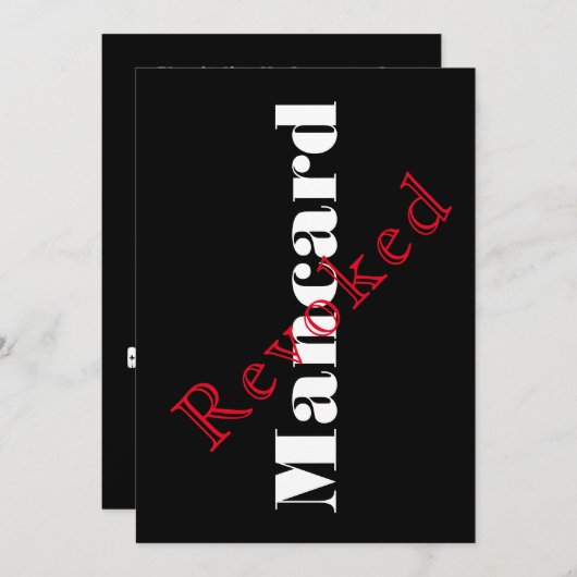 男の友情最後の追悼パーティー招待状 招待状 (正面/裏面)