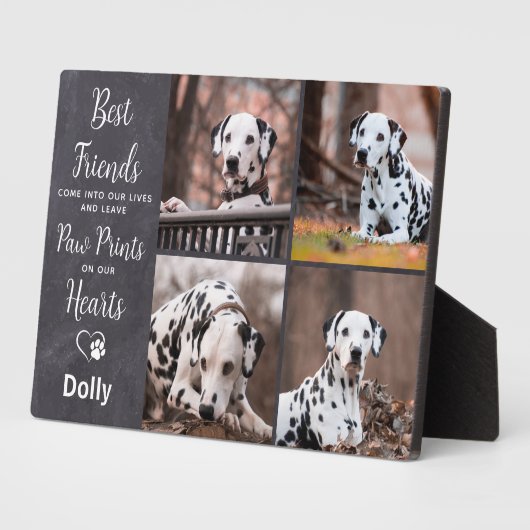 男の友最高の人悔やみや弔慰写真犬ペット記念館 フォトプラーク (側面)