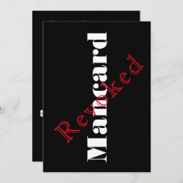 男の名刺独身パーティーの招待状 招待状