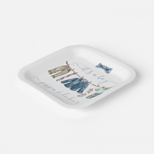 男の名門私立校風の子の物干し ペーパープレート (傾斜あり)