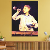 男の吹子の泡絵を描は、エドアード・マネ キャンバスプリント (インサイチュ (リビング))