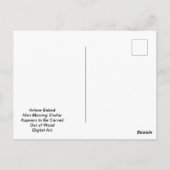 男の吹靴は木から彫り出されているように見える ポストカード (裏面)