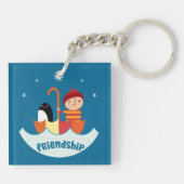 男の失った子と見つけた友情の金属弁当箱 キーホルダー (裏面)