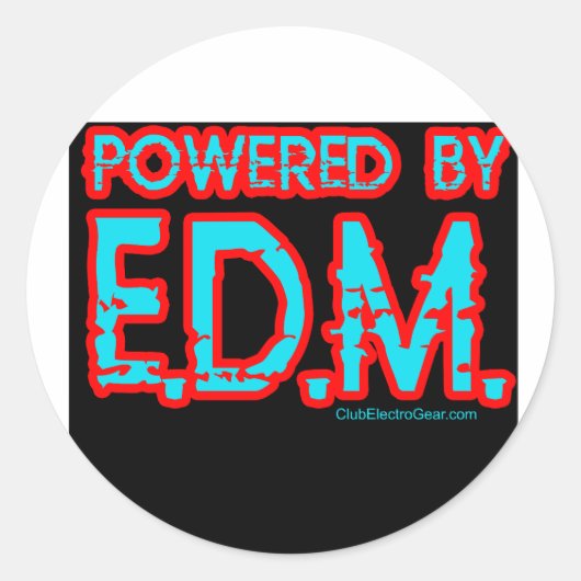 男の女の子RAVE Raver ravingクラブ音楽ダンスDJ ラウンドシール (正面)