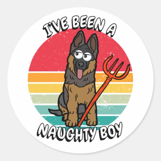 男の子いけなだった – 番犬 ラウンドシール (正面)