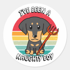 男の子いけなだった – dachshund dog ラウンドシール