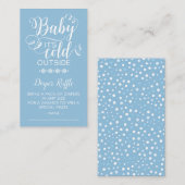 男の子おむつラッフルベビー冷たいアウトサイドカード エンクロージャーカード (正面/裏面)