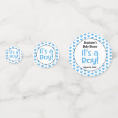 男の子おもしろいブルーハートカスタムベビーシャワー コンフェッティ (正面)