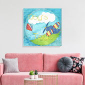 男の子おもちゃミックスメディア キャンバスプリント (インサイチュ (リビング))