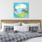 男の子おもちゃミックスメディア キャンバスプリント (インサイチュ (寝室))