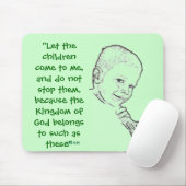 男の子およびテディ(印の10:14) マウスパッド (マウス)