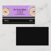 男の子および女の子のお母さんのテレホンカードのベビーシッターをすること コーリングカード (正面/裏面)