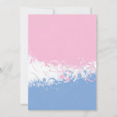 男の子および女の子の双生児のベビーシャワーの招待 招待状 (裏面)