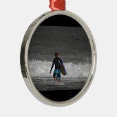 男の子および彼のブギウギ板 メタルオーナメント (右)