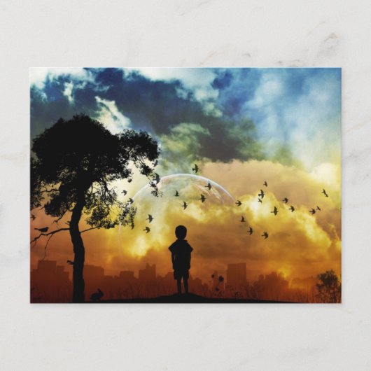 男の子および彼の宇宙 ポストカード (正面)