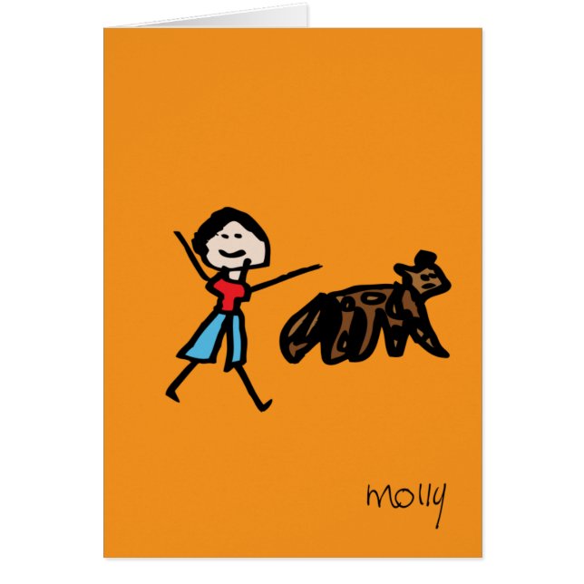 男の子および彼の犬 (正面)