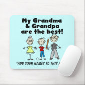 男の子および祖父母のカスタマイズ可能なマウスパッド マウスパッド (マウス)