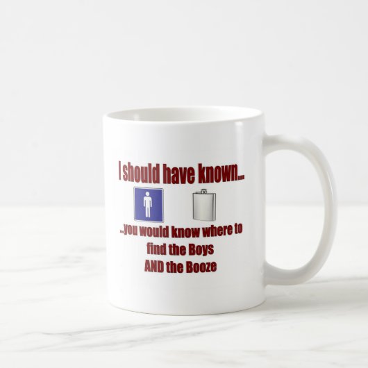 男の子および酒宴! コーヒーマグカップ (右)