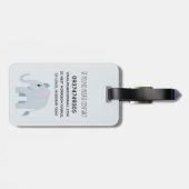 男の子かわいいサファリの動物キリンの名前キッズ ラゲッジタグ (裏面横)