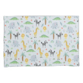 男の子かわいいサファリ動物ゾウの名前キッズ 枕カバー (正面右)