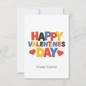 男の子かわいいシンプル学校バレンタインカード (正面)