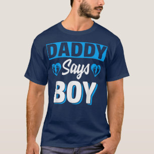 男の子かわいいジェンダーがチームブルーベビーPを明かす Tシャツ