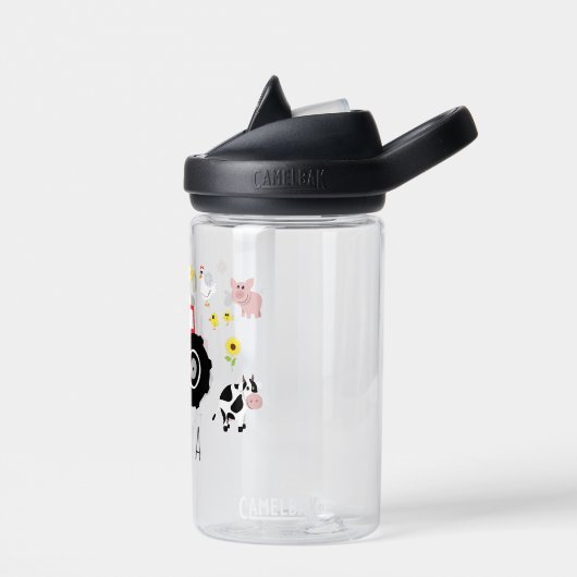 男の子かわいいトラクターキッズスクールウォーターボトル ウォーターボトル (左面)