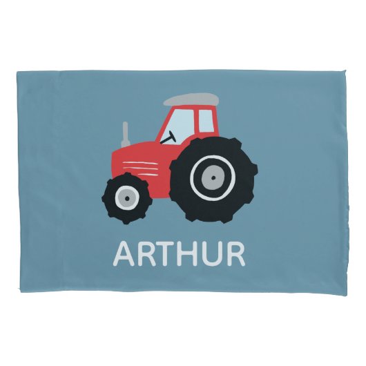 男の子かわいいファーム動物トラクターパターン名子供 枕カバー (正面左)