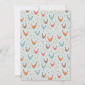 男の子かわいいモダンファーム鶏の赤ちゃんシャワー 招待状 (裏面)