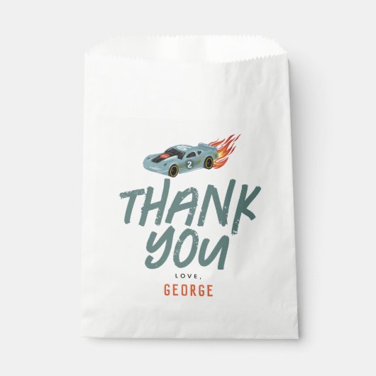 男の子かわいい二人ファストレース2回目の誕生日 フェイバーバッグ (正面)