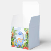 男の子かわいい水色恐竜ジャングル赤ちゃんシャワー フェイバーボックス (オープン)