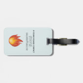 男の子かわいい消防消防車のトラックの子供 ラゲッジタグ (裏面横)