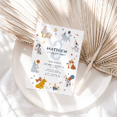 男の子かわいい犬レッツポーティ3歳の誕生日 招待状