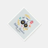 男の子かわいい農場動物&ブルートラクターベビーシャワー スタンダードカクテルナプキン (角)