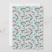 男の子かわいい電車の旅行ありがとう サンキューカード (裏面)