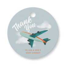 男の子かわいい青い赤ちゃんシャワー飛行機