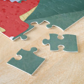 男の子かわいい魔法のレッドウェルシュドラゴンと名前 ジグソーパズル (側面)