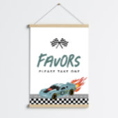 男の子かわいい2速い2番目の誕生日の車の好意サイン ポスター