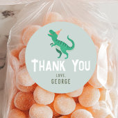 男の子かわいいTレックス恐竜の子供の誕生日の好意 ラウンドシール