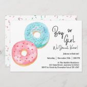 男の子か女の子か我々は知っている！性別の表示 招待状 (正面/裏面)