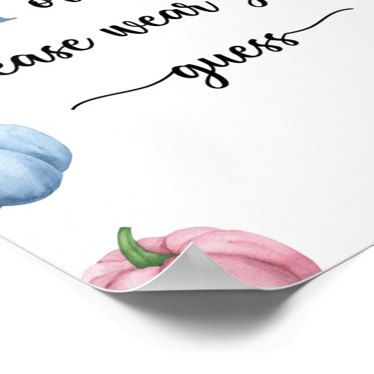 男の子か女の子か衣服して下さい ポスター (角)