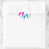 男の子か女の子か?性別で明かすパーティー ラウンドシール (バッグ)