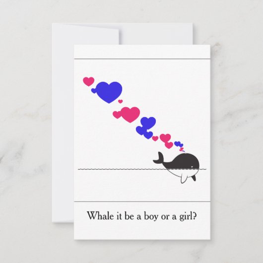 男の子か女の子か？ 招待状 (正面)