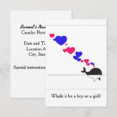 男の子か女の子か？ 招待状 (正面/裏面)