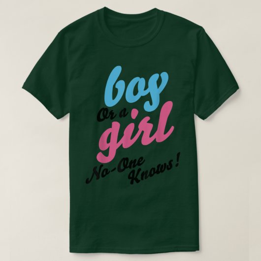 男の子か女の子か、誰も性別の暴露パーティーを知らない Tシャツ (デザイン正面)