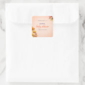 男の子か女の子のおとぎ話の赤ちゃんシャワー スクエアシール (バッグ)