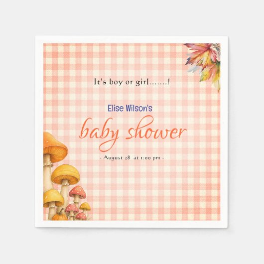 男の子か女の子のおとぎ話の赤ちゃんシャワー スタンダードカクテルナプキン (正面)